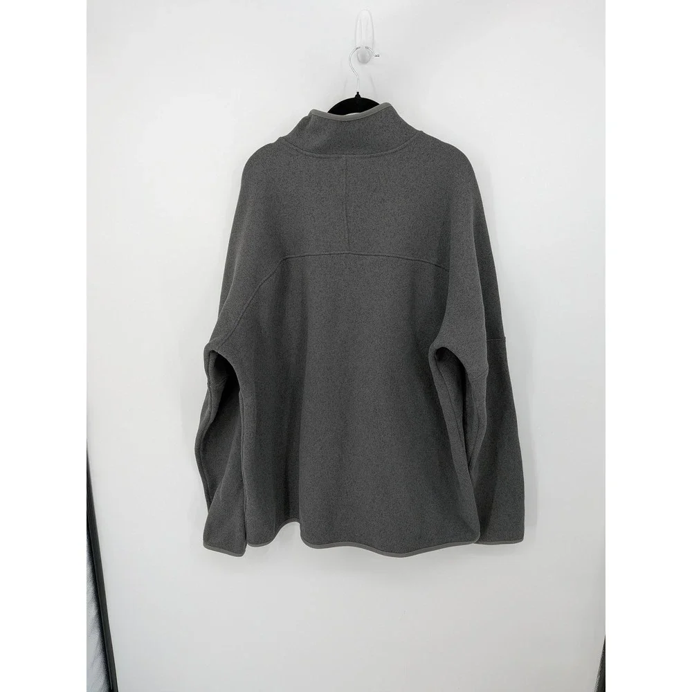 North‎ Face Quarter Zip Pullover Mens XXL Gray Circular Design Fleece Gorpcore